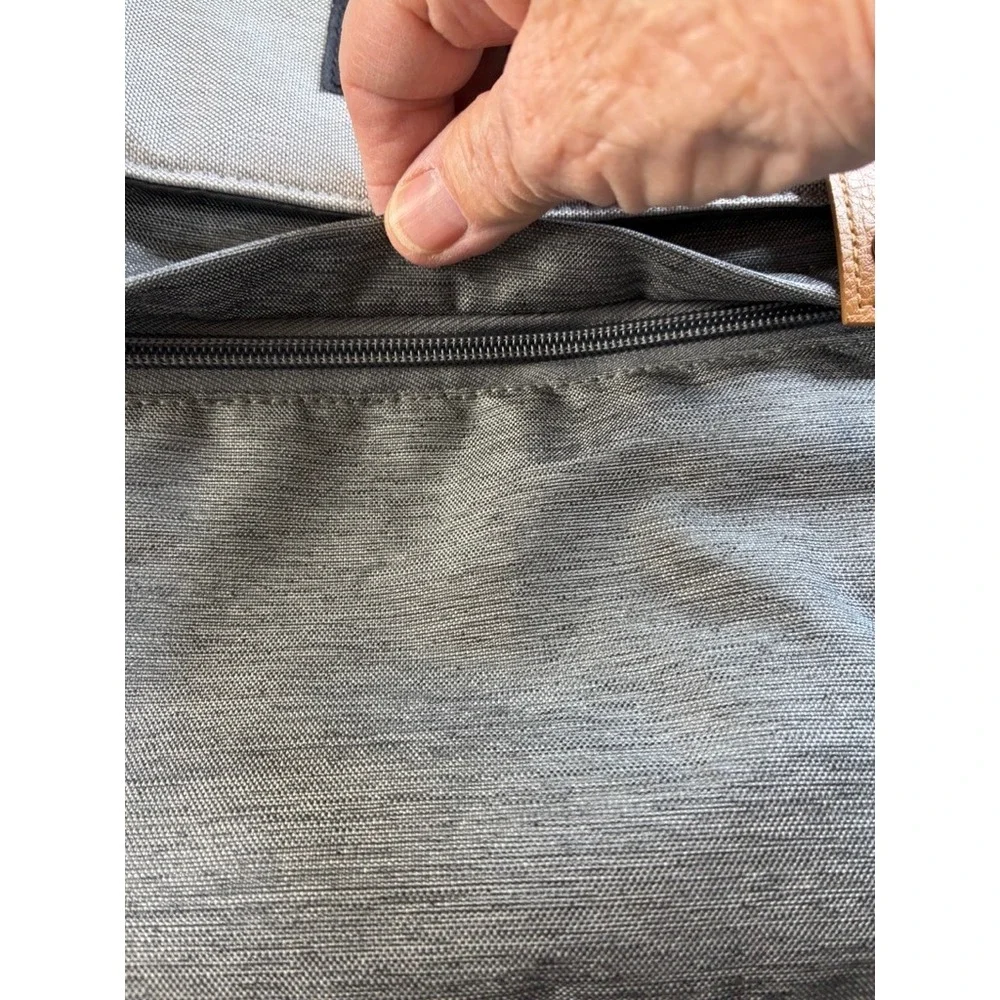 iPack Baby Diaper Bag‎ Backpack Gray Heathered Insulated Pocket Wipes Dispenser